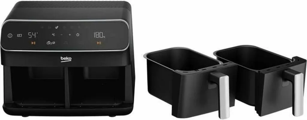 Friteuse sans Huile Beko Double Compartiment 2400W - 8 Programmes