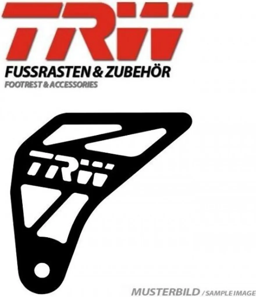Fersenschutz links TRW noir - Protection talon en aluminium pour moto