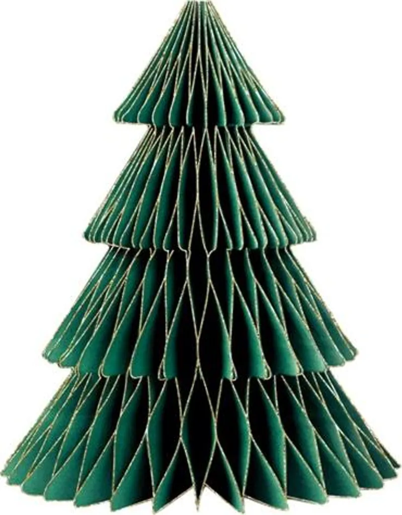 Sapins de Noël design en papier alvéolé, décorations de table en lot