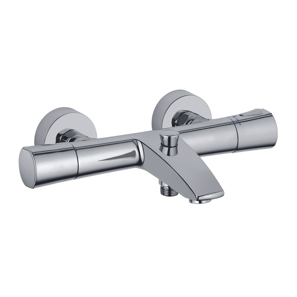 KLUDI ZENTA SL Thermostat Wannenfüll- und Brausearmatur, Wandmontage, Heißwassersperre, 351010538