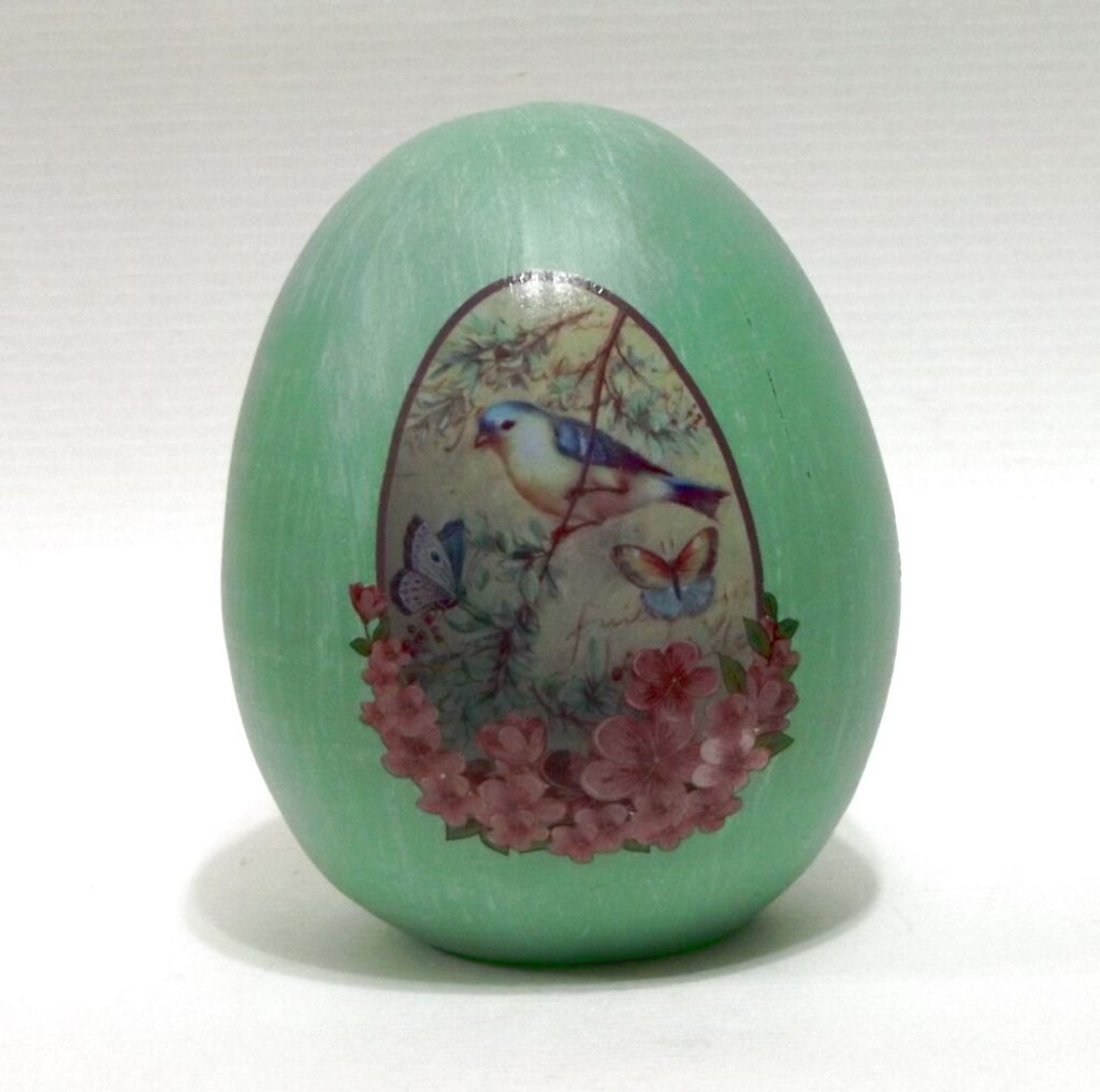 Deko Ei mit Vogel Blumen Design Osterdeko Osterei Dekoei Oster Deko Figur Eier