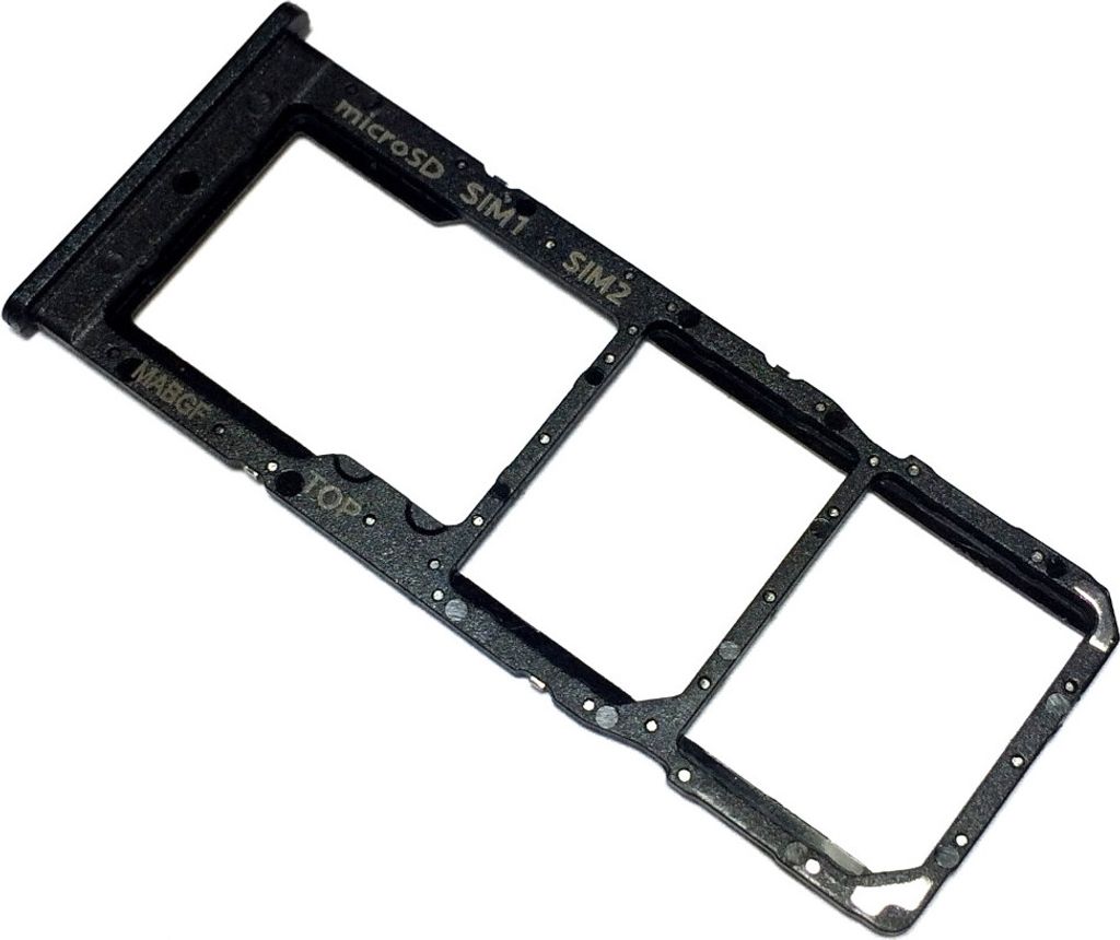 Dual Simkartenhalter und micro-SD Speicherkartenfach für Samsung Galaxy M12, Original Ersatzteil, Schwarz
