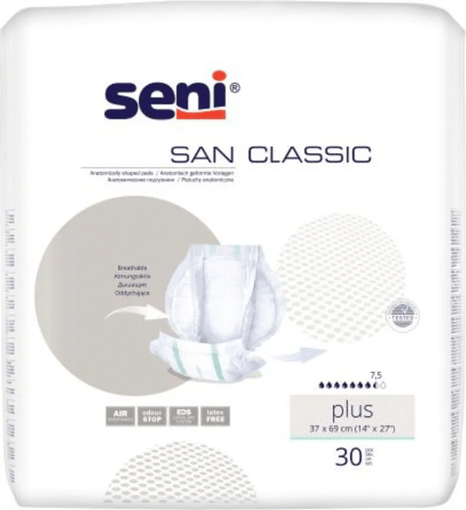 Couches Incontinence Respirantes Seni San Classic Plus Haute Capacité