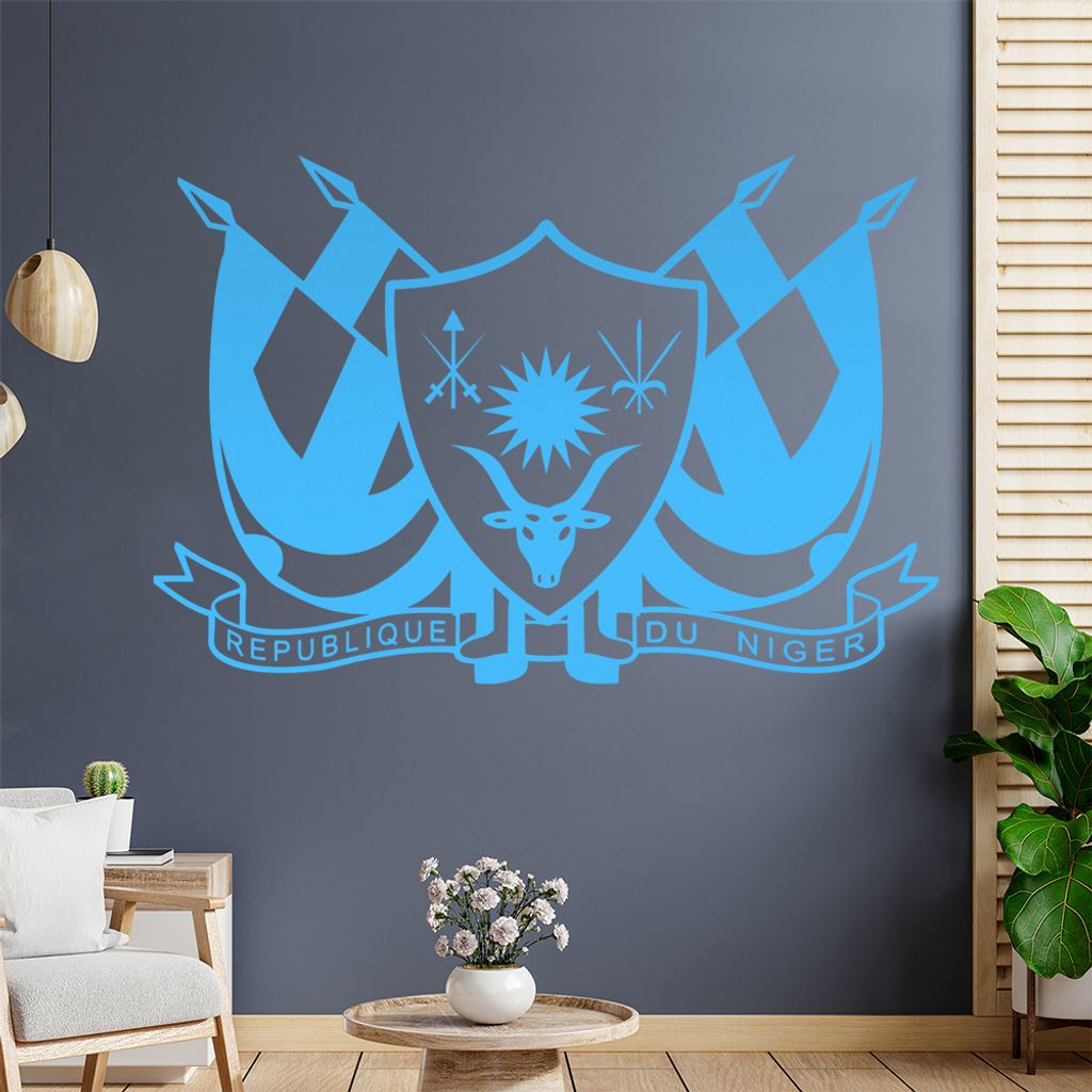 Niger Wappen Wandtattoo Wandaufkleber Wall Sticker - Dekoration, Küche, Wohnzimmer, Schlafzimmer, Badezimmer
