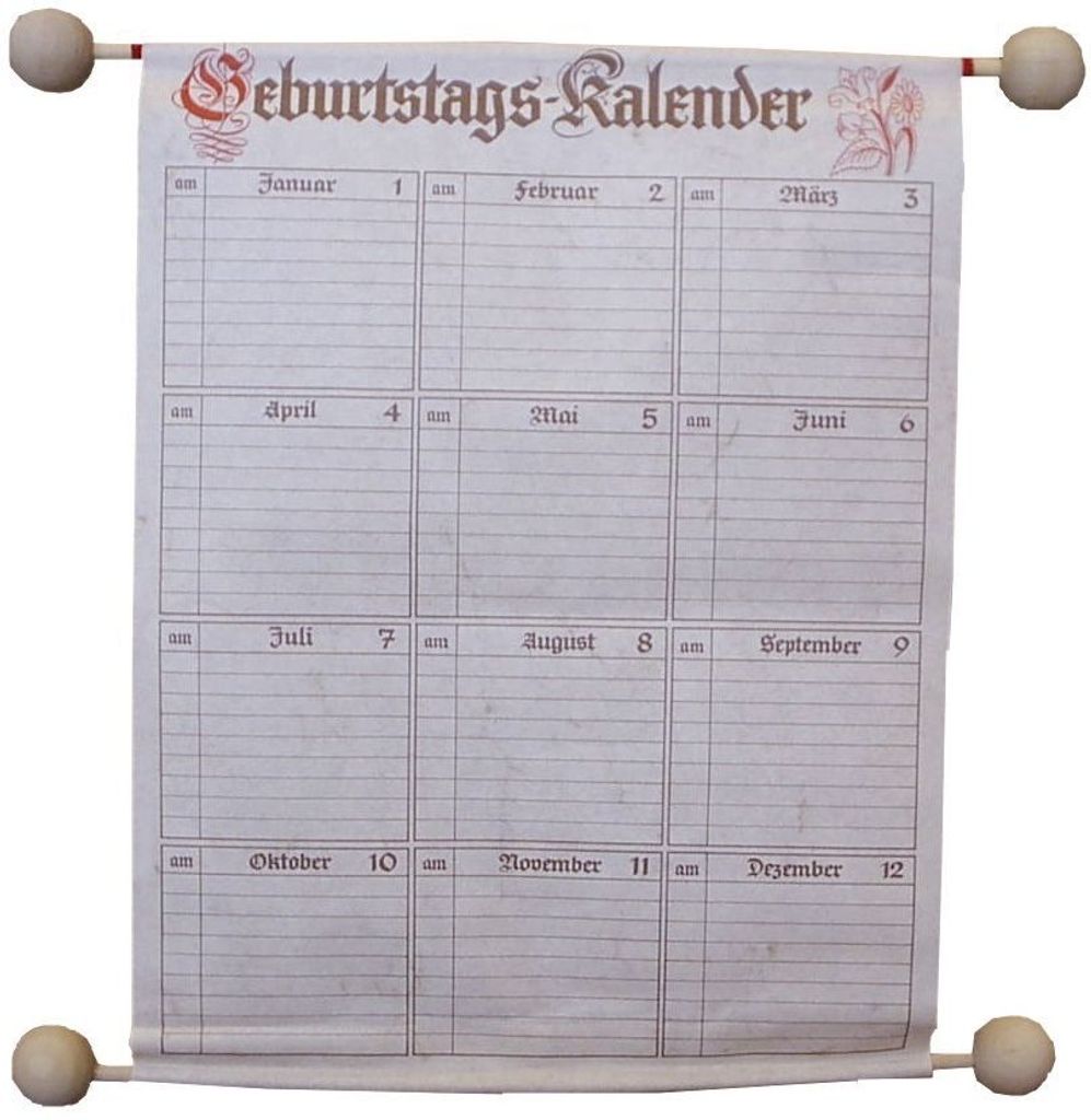 RNK Verlag 2886 Calendrier d'anniversaire - 230 x 300 mm Image du produit 