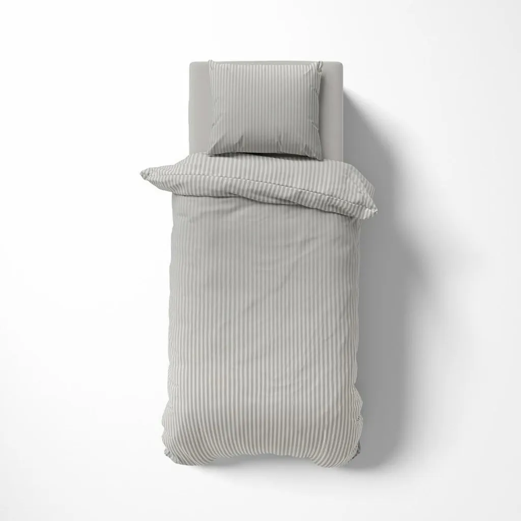 Detexpol Adamasso parure de lit 140x200 gris clair en pur coton