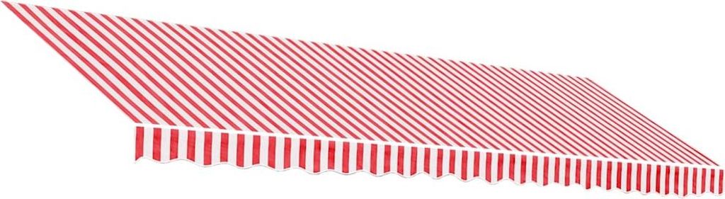 vidaXL Markisenbespannung Rot und Weiß Gestreift 5x3,5 m
