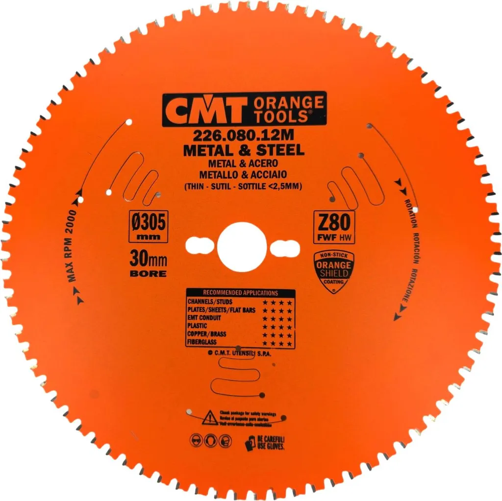 Migliore Lama per Ferro 305mm - CMT Orange Tools Z80 Industriale