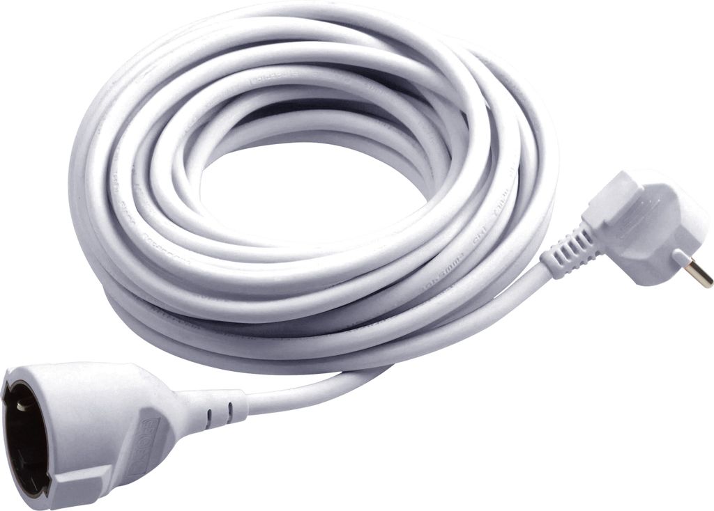 Meister Schutzkontakt-Verlängerung 5 m Kabel weiß IP20 Produktbild 