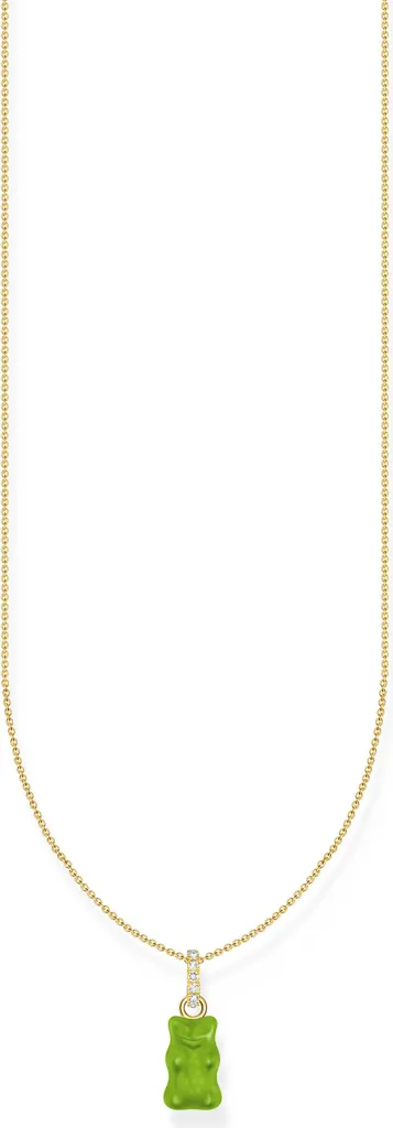 Collier Argent 925 Réglable avec Ours Vert Doré Thomas Sabo KE2209-414