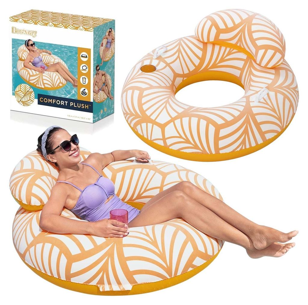 Bestway® Comfort Plush™ Schwimmring mit Kopfstütze 118 x Produktbild 