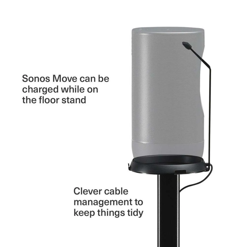 Flexson Support Mural pour Sonos Move - Fixation Robuste Noir ou Blanc - 2