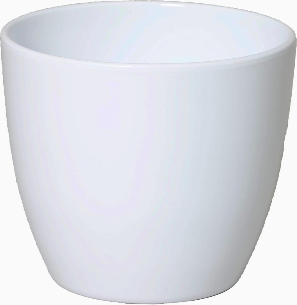 INNA-Glas Pflanzentopf Keramik, Ø13,5cm, 12cm, weiß