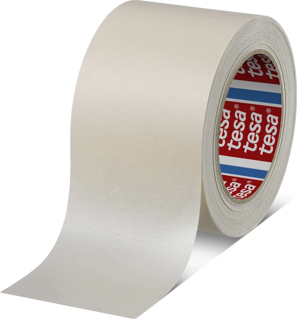 3 Rollen tesakrepp 4317, 50 m x 100 mm, naturweiß