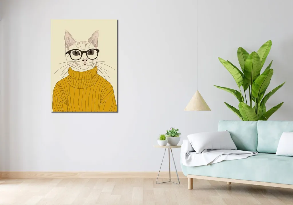 Tableau Décoratif 70x100 cm L'intellectuel - Art Mural Portrait