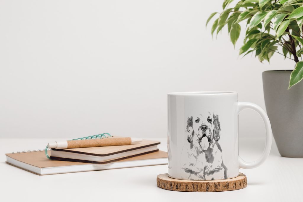 Clumber Spaniel - Tasse mit Hund, Tasse mit Bild, personalisiertes Geschenk der Marke Art-Dog