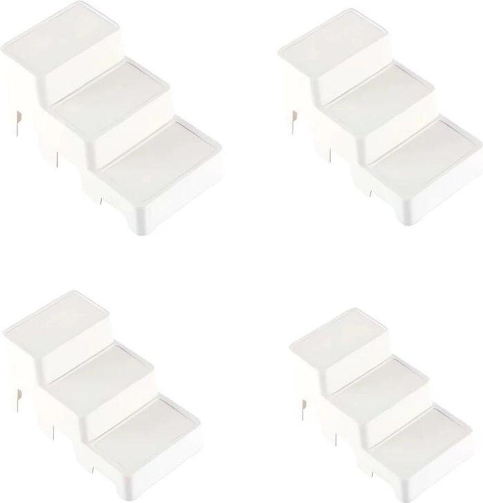 Verk 27026 Multifunktionaler Kosmetik-Organizer, 4-teilig, weiß