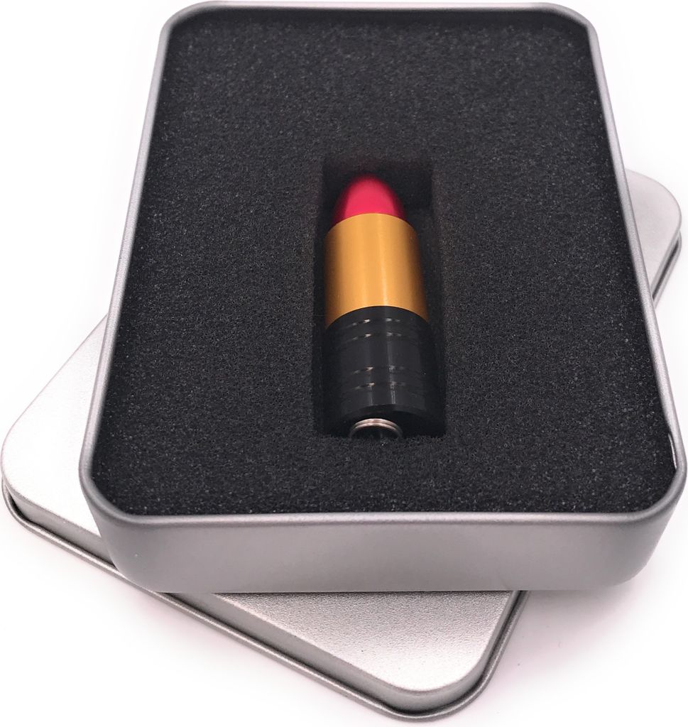 Onwomania Lippenstift golden offen Schraubverschluss USB Stick in Alu Geschenkbox 32 GB USB 2.0