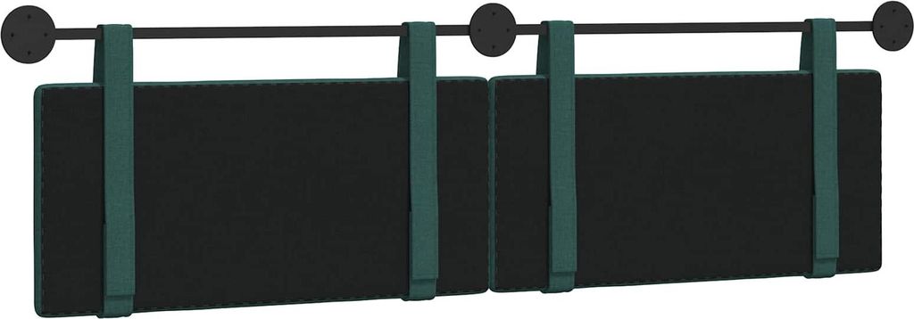 vidaXL Hängevorderseite Wandmontiert Dunkelgrün 170 x 55 x 5 cm Stoff