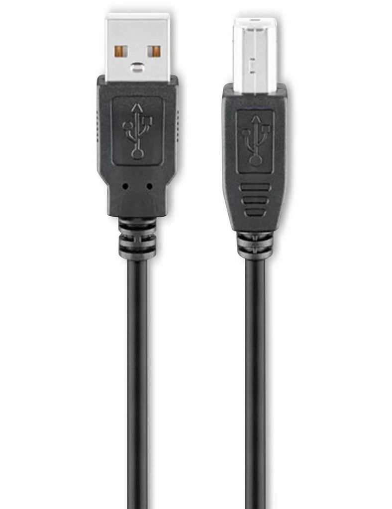 Goobay 93598 Cavo USB 2.0 Hi-Speed, nero, 5 m - Spina USB Immagine del prodotto 