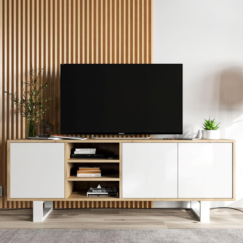 Loft TV-Schrank TV-Lowboard Apollo  Dreitürig  Zwei Produktbild 