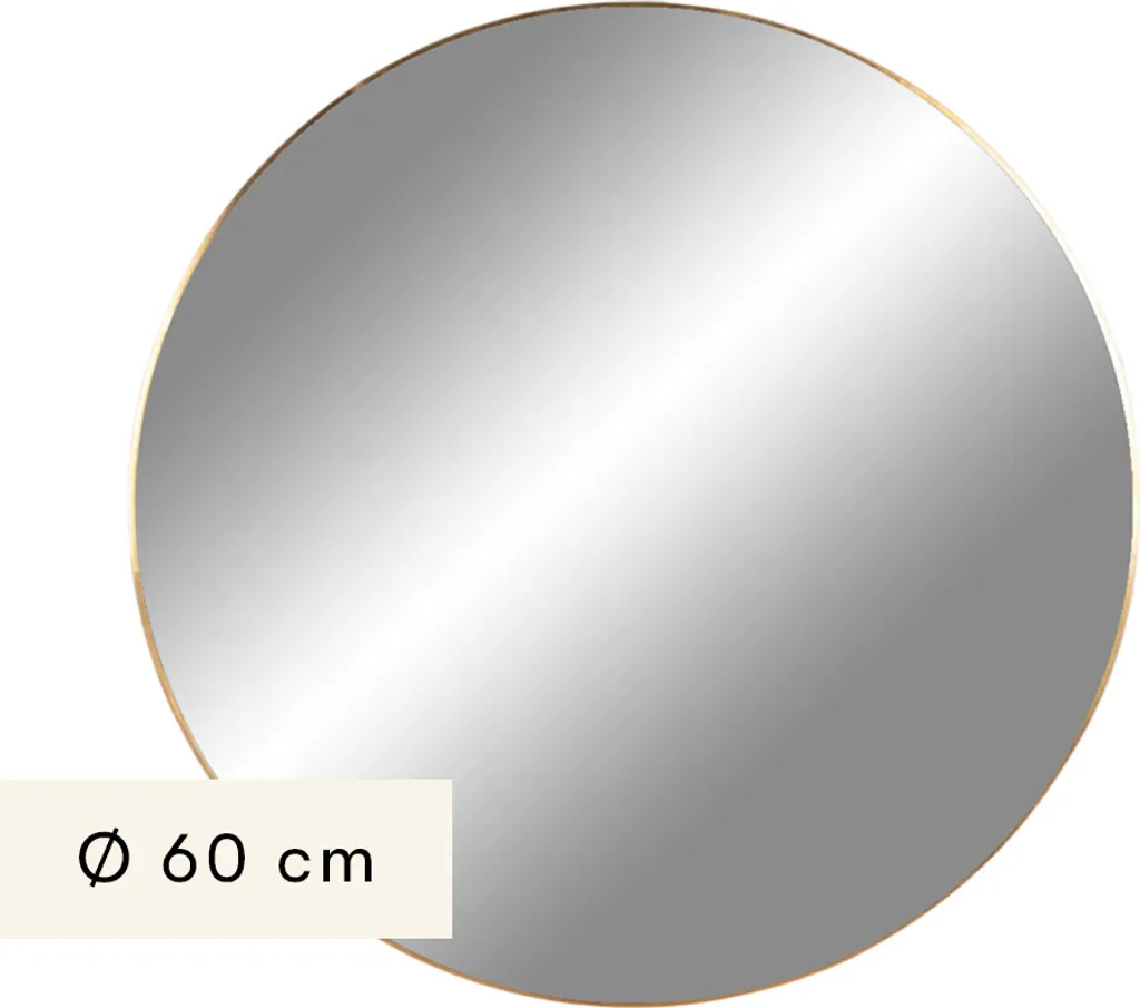 Miroir mural rond 60 cm or pour agrandir votre salon House Collection
