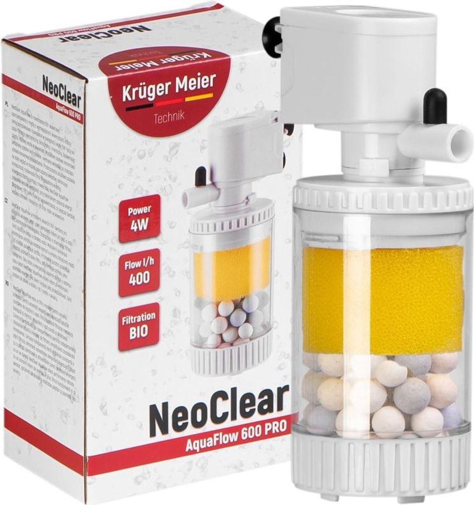 Kruger Meier NeoClear 600 - Innenfilter für Aquarien von 20l bis 40l