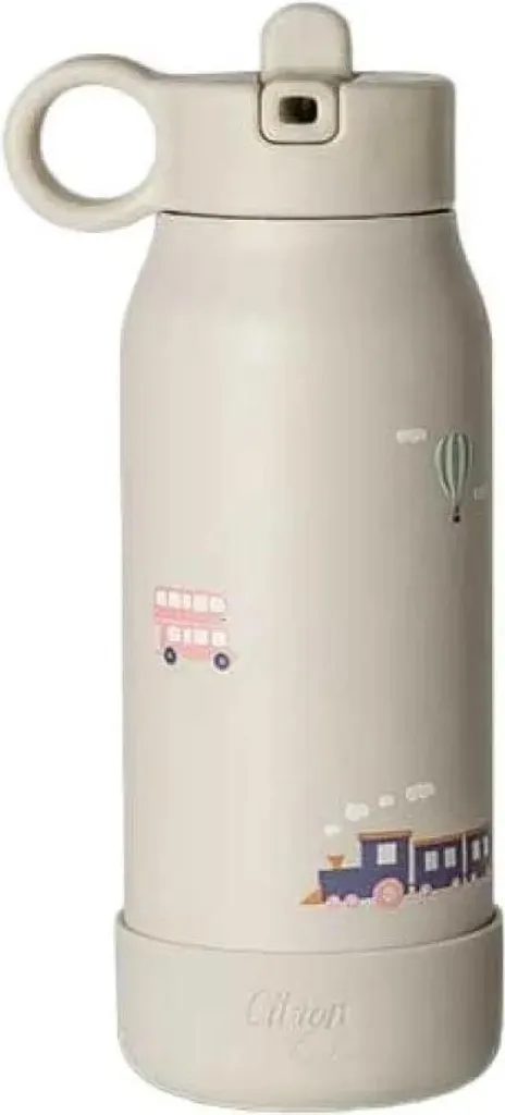 Bouteille isotherme anti-fuite Citron 250 ml transparente pour les enfants