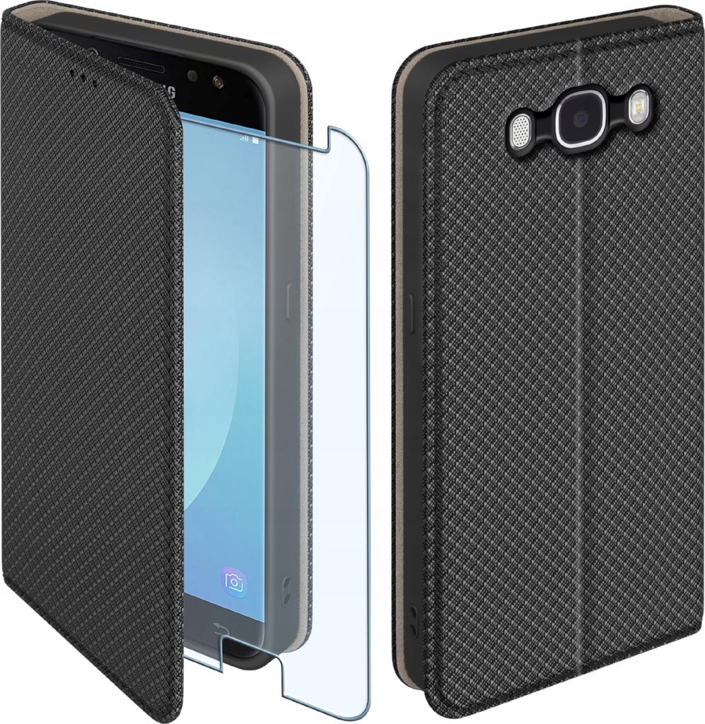 Hülle mit Klappe für Samsung Galaxy J7 (2016), schwarz, mit Produktbild 