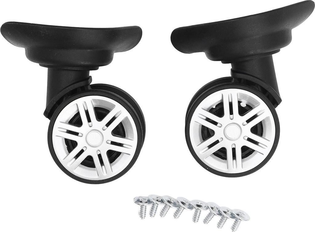 1Pair -Gepäckrad Ersatzteil Schwarz 360 Grad Trunk Räder Universal Koffer Castor für Trolley