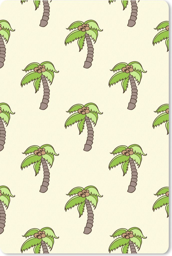 MuchoWow Mauspad Mousepad Palme - Muster - Kokosnuss - Tropisch 40x60 cm - Mousepads - Maus Mat - Pad - Mausunterlage - Schreibtisch Accesoire