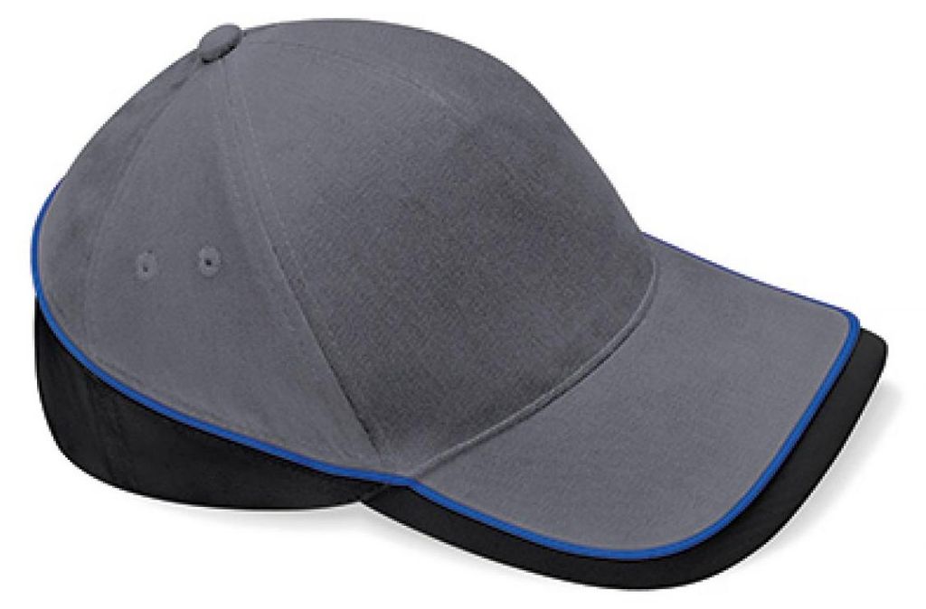 Beechfield B171 | Teamwear Competition Cap / Kappe / Mütze / Hut - Farbe: Graphite Grey/Black/Bright Royal - Größe: One Size