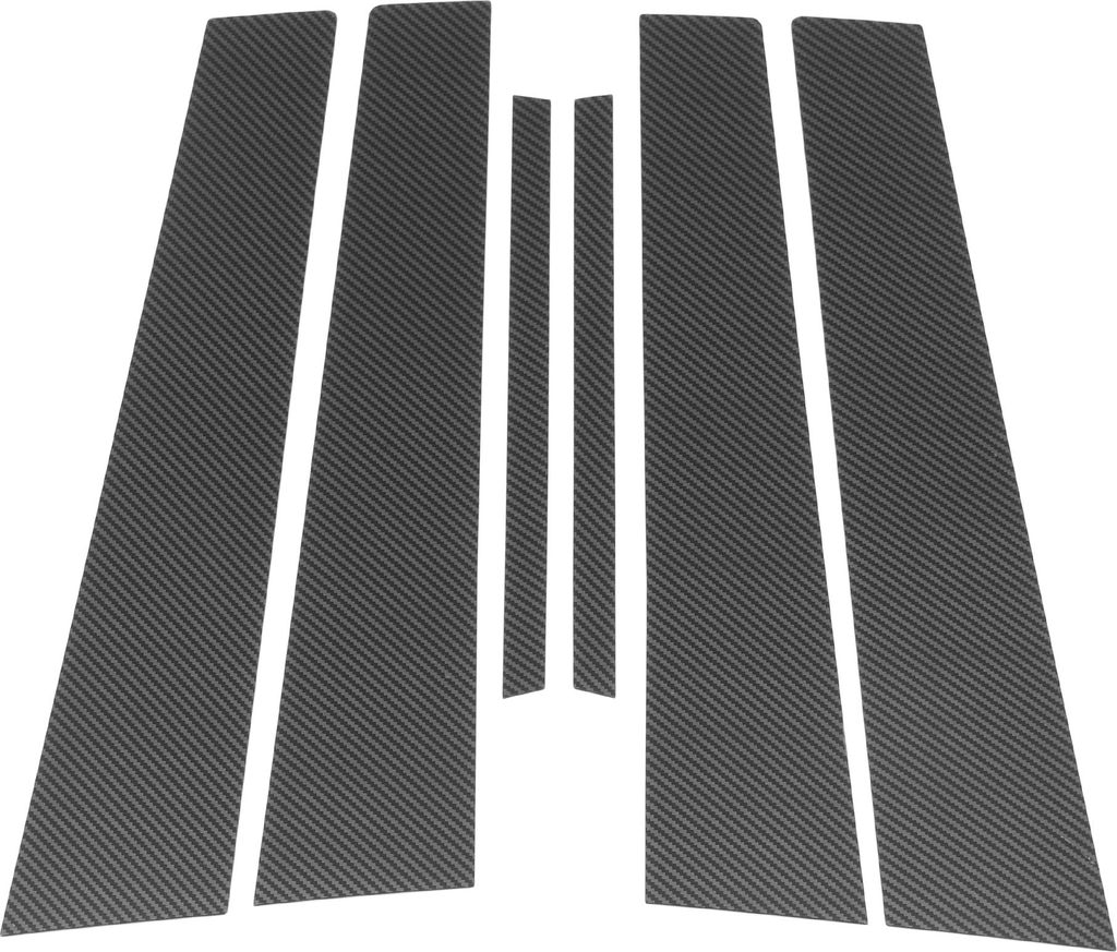 6 Stück Front Heck Links Rechts Auto Türsäule Fensterleiste für Lexus IS 2006-2013 Anti-Kratz-Aufkleber Türsäulenabdeckung Schwarz Carbonfaser