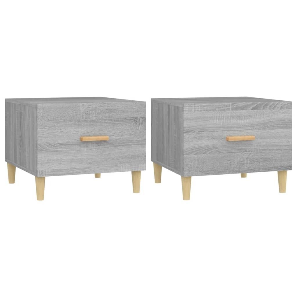 vidaXL Couchtische 2 Stk. Grau Sonoma 50x50x40 cm Produktbild 