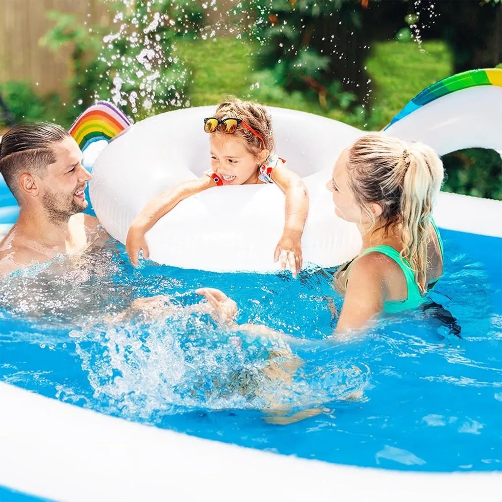 Piscine gonflable triple épaisseur robuste de grande taille pour été - 9