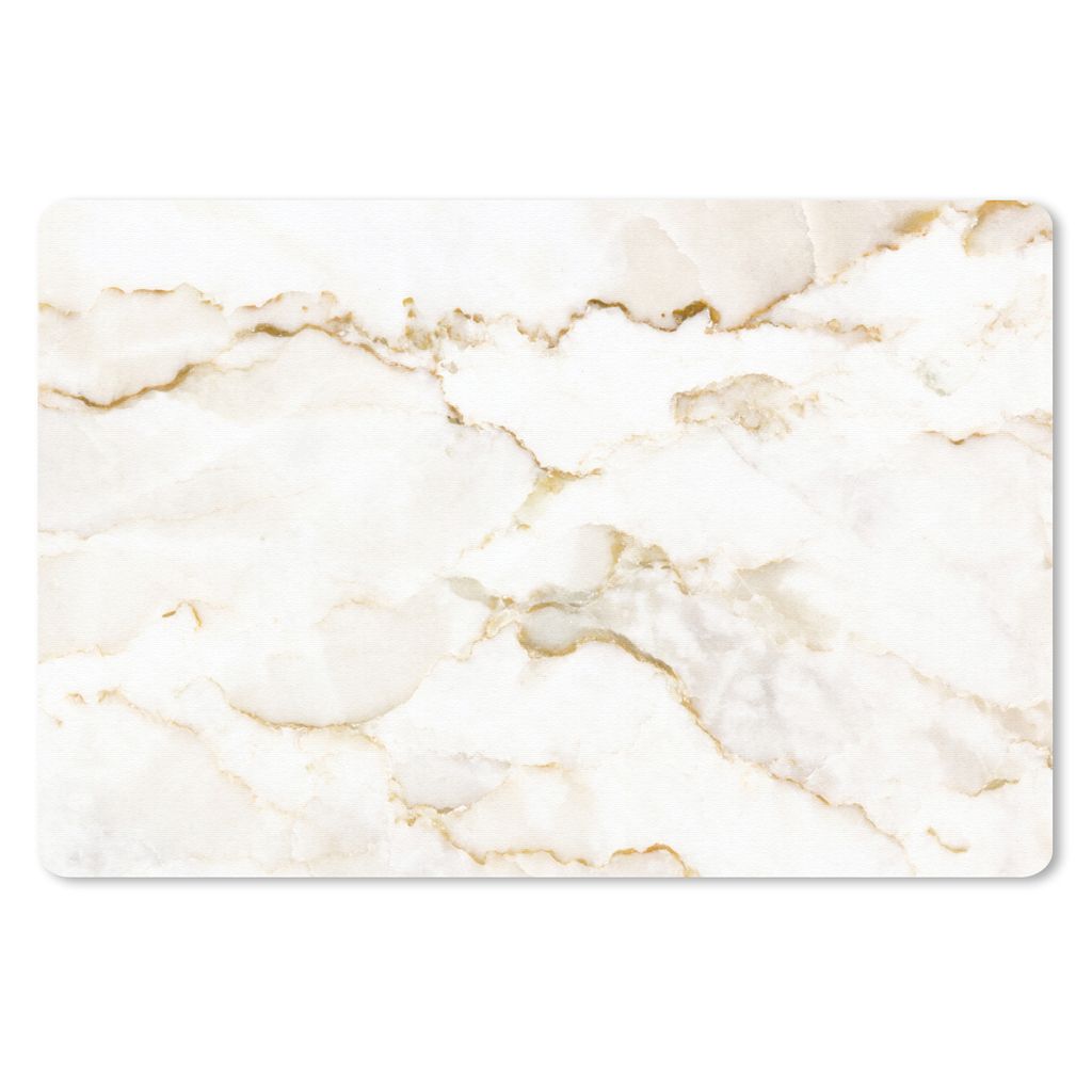 MuchoWow Mauspad Mousepad Marmor - Limette - Gold - Luxus - Marmoroptik - Weiß 27x18 cm - Mousepads - Maus Mat - Pad - Mausunterlage - Büroarti...