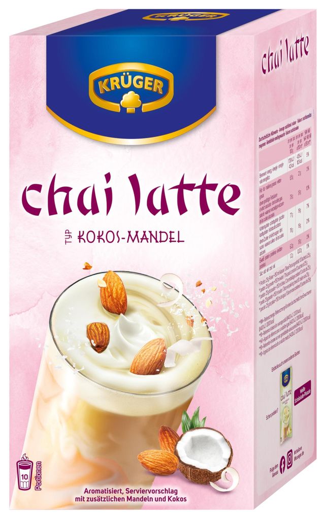 Krüger You Chai Latte, speciale kokos-amandelsmaak, Productafbeelding 