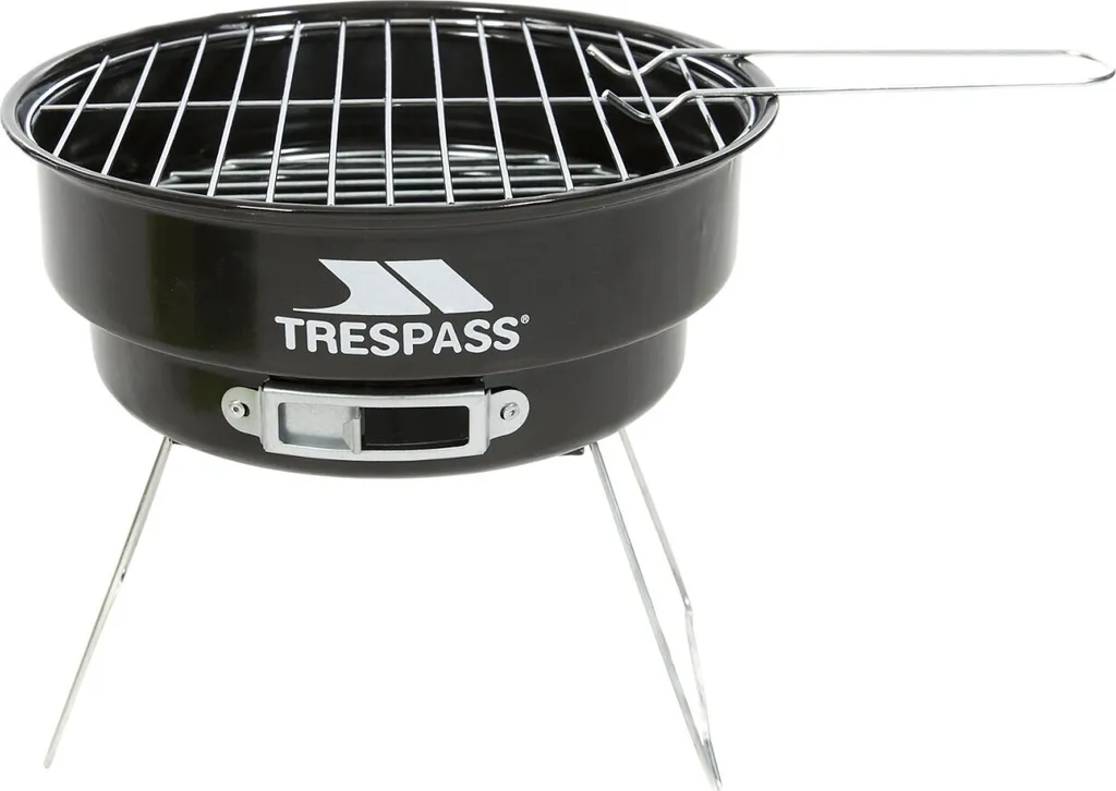 Barbecue Portable Gain de Place Trespass Barby Seau Noir TP412
