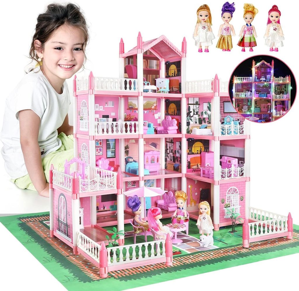 Puppenhaus Traumhaus für Mädchen,Spielzeuge ab 6 Jahren Produktbild 