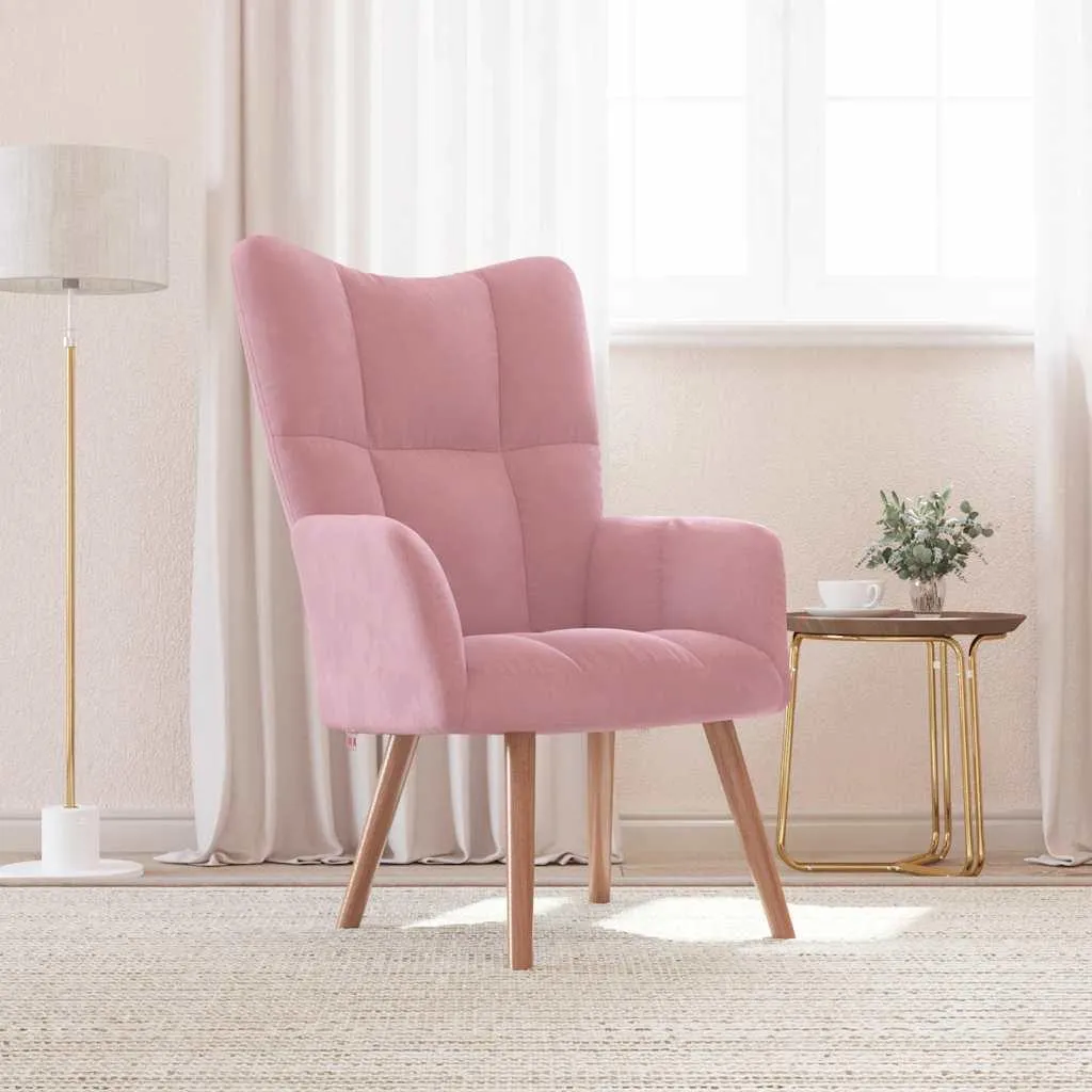 VidaXL Poltrona Relax Velluto Rosa: Eleganza Vintage per il Tuo Salotto