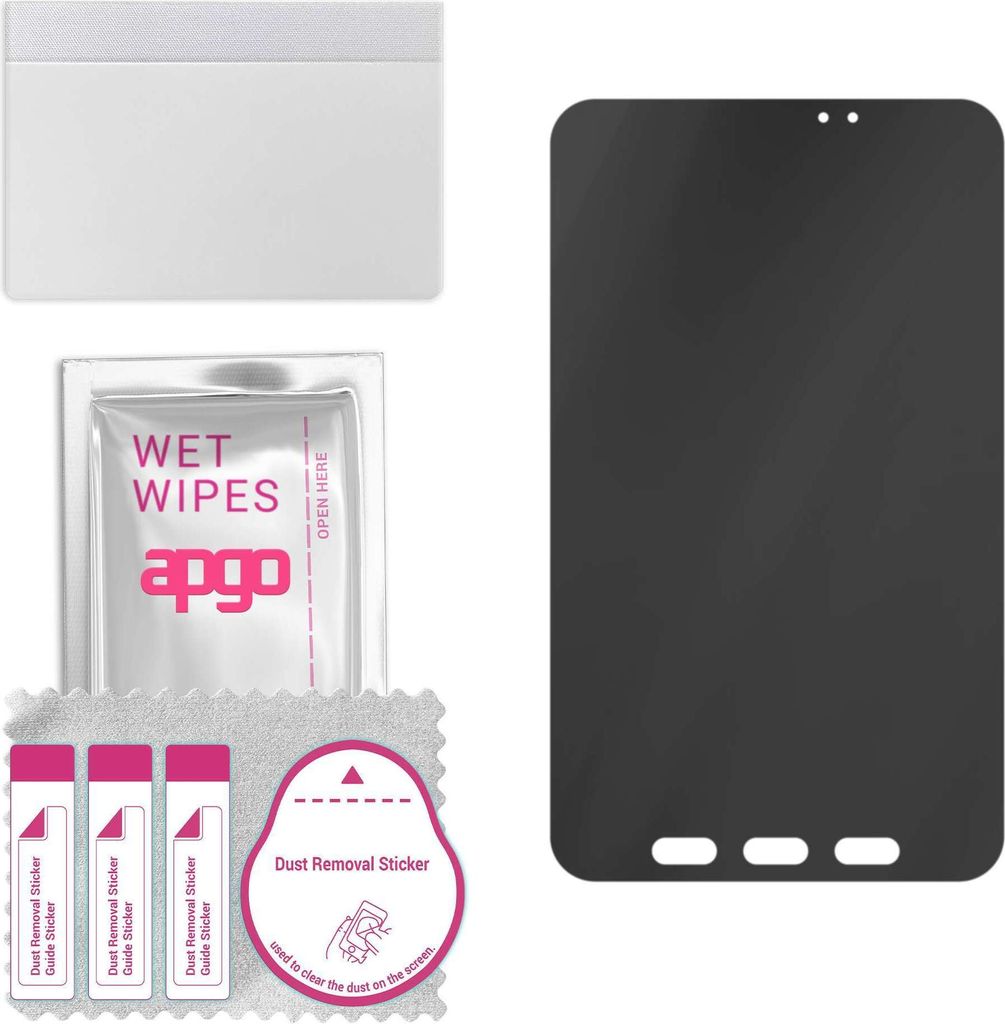 apgo Hybrid Privacy Schutzglas, Matt, kompatibel mit Samsung Galaxy Tab Active 2, Anti-Spy, toller Ersatz für Hartglas, kratzfester Displayschutzg...