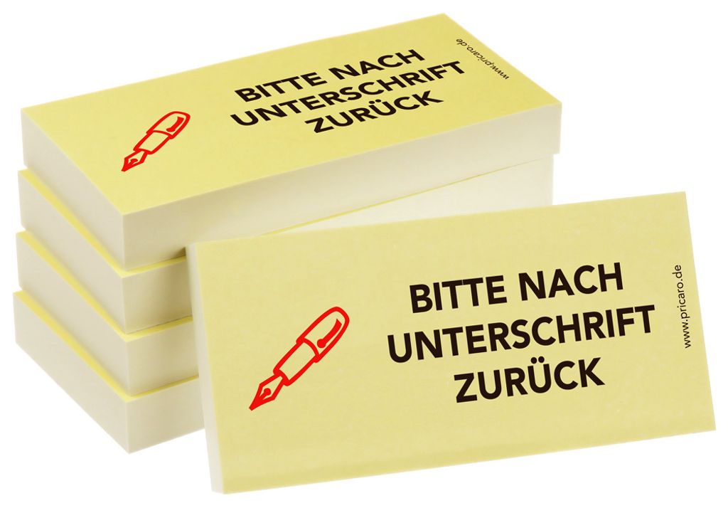PRICARO Plaknotities "Na ondertekening teruggeven", 100 Productafbeelding 