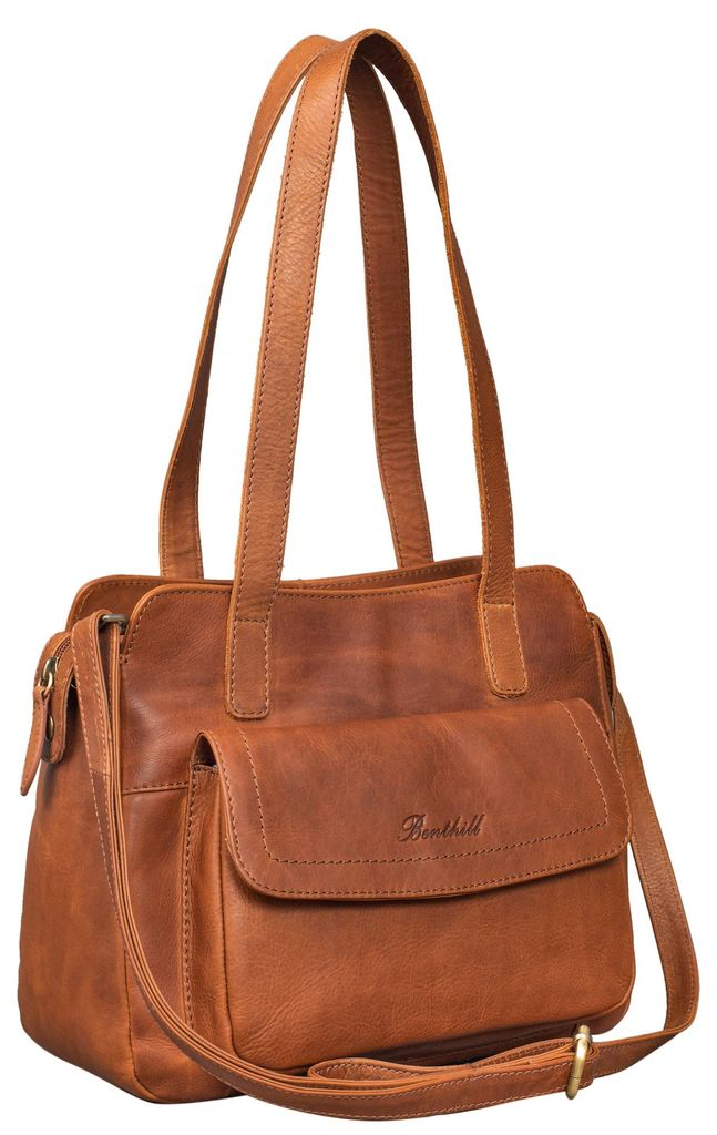 Benthill Handtaschen Damen Leder | Henkeltasche mit Produktbild 