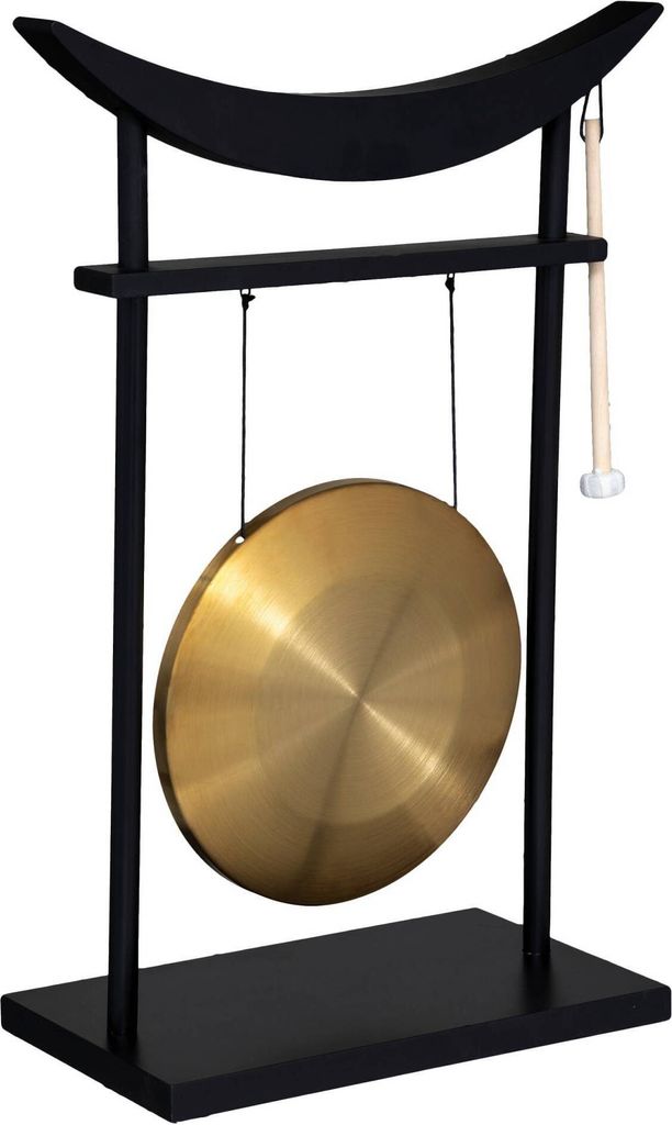 A gong on a stand.