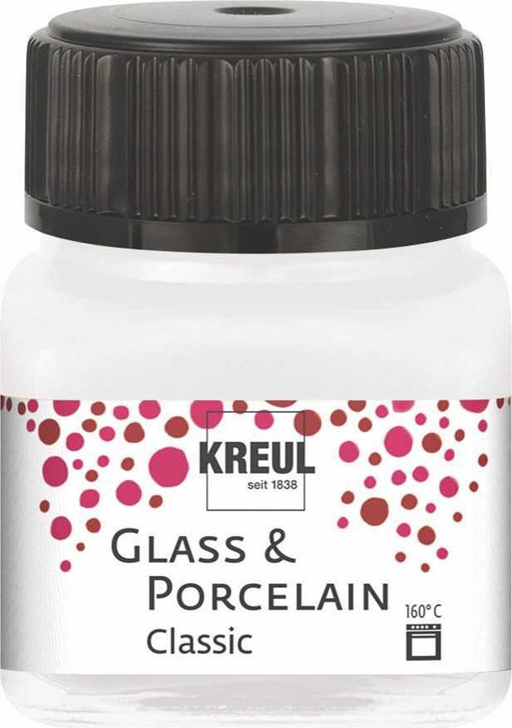 KREUL Glas- und Porzellanfarbe Classic perlmutt-weiß 20 ml