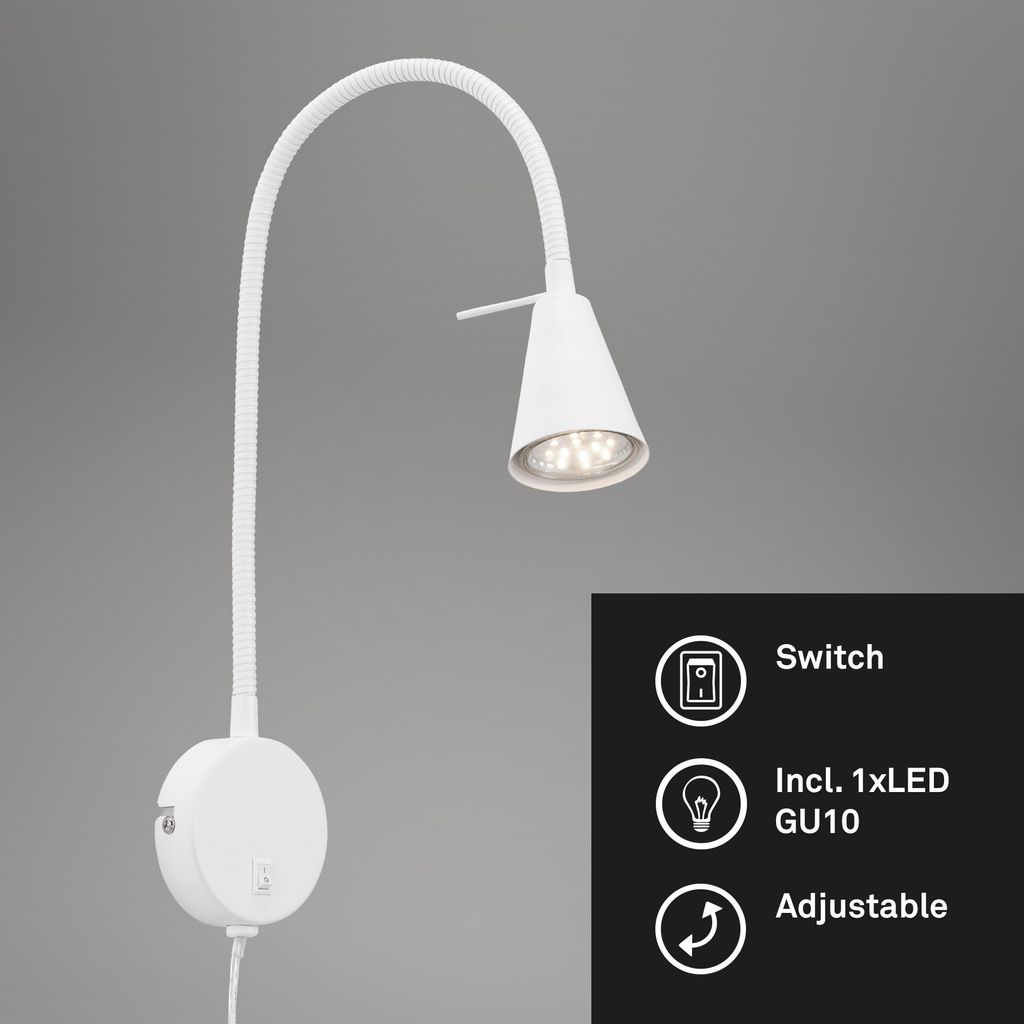 LED nástenné svietidlo Briloner GU10 4 W 400 lm 3000 K Obrázok produktu 3
