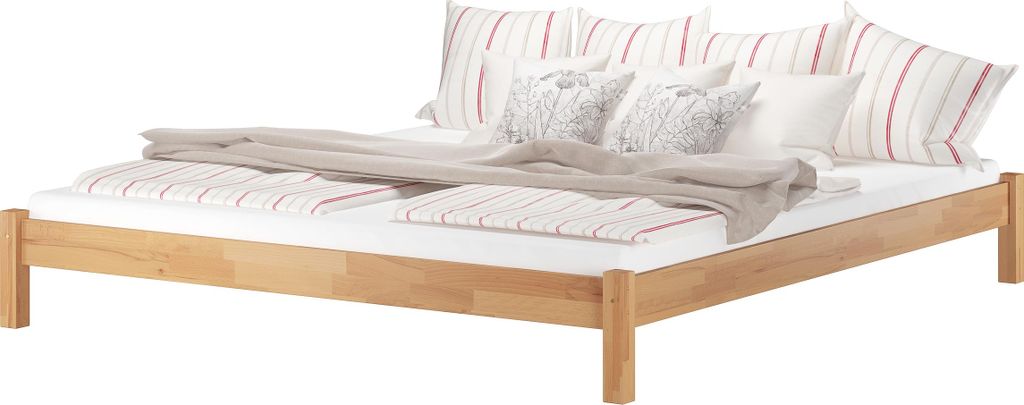 Großfamilienbett Futonbett in Übergröße 200x220 Buche Massivholz wählbares Zubehör V-60.84-20-220ohne Zubehör