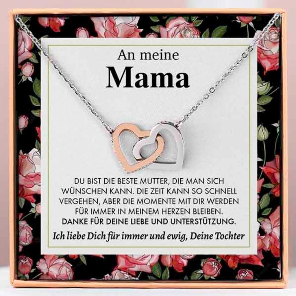 An meine Mama - Verbundene-Herzen-Halskette für Damen - Produktbild 