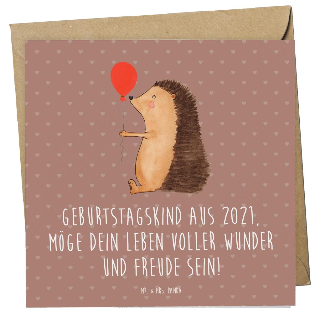 Mr. & Mrs. Panda Glückwunschkarte 2021 Geburtstag - Braun Pastell - Geschenk, Grußkarte, anlasskarte, möge dein Leben voller Wunder und Freude s...
