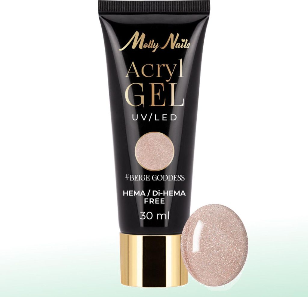 Molly Nails Polygel AcrylGel Aufbaugel Beige Goddess 30 ml Produktbild 